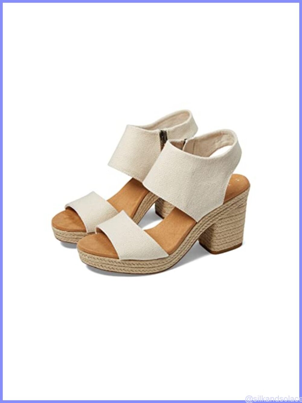 Platform Sandal Textile Upper Zip Ankle Strap Comfort Insole